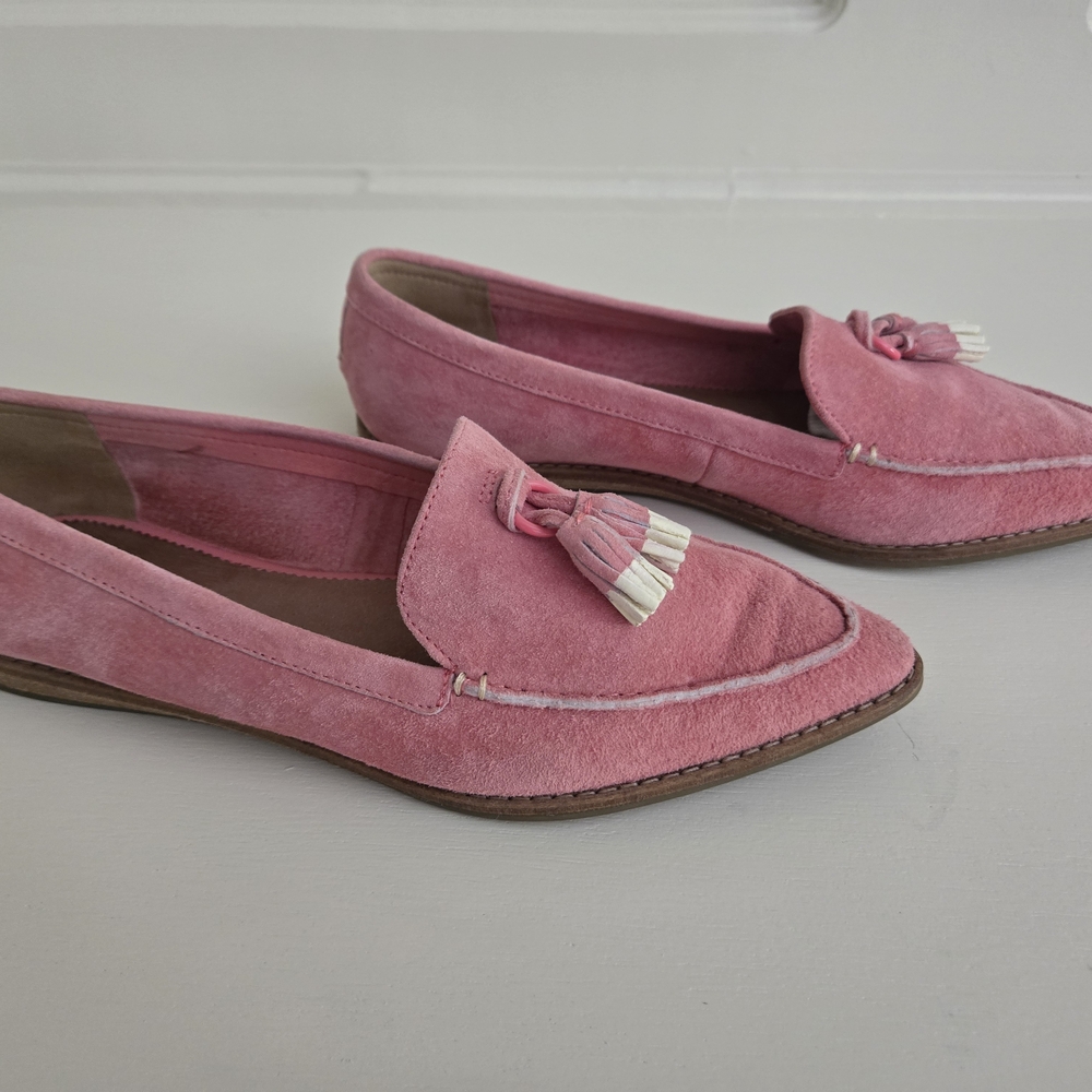 Sperry Pink Suede Tassel Loafers - Picture 2 of 6
